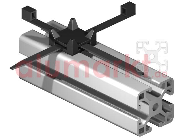 Anwendungsbeispiel Kreuz-Kabelbinderblock mit Hammer Nut 8-30